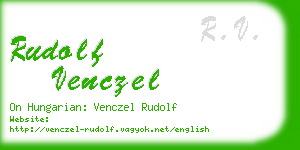 rudolf venczel business card